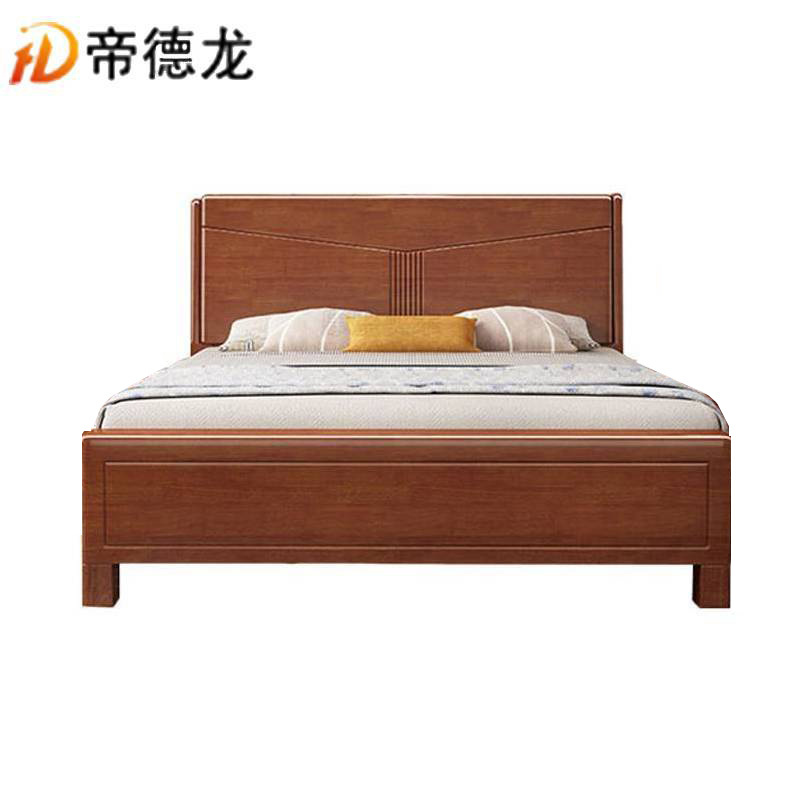 帝德龙现代简约单人床实木床C-26 2000*1500*450mm高清大图