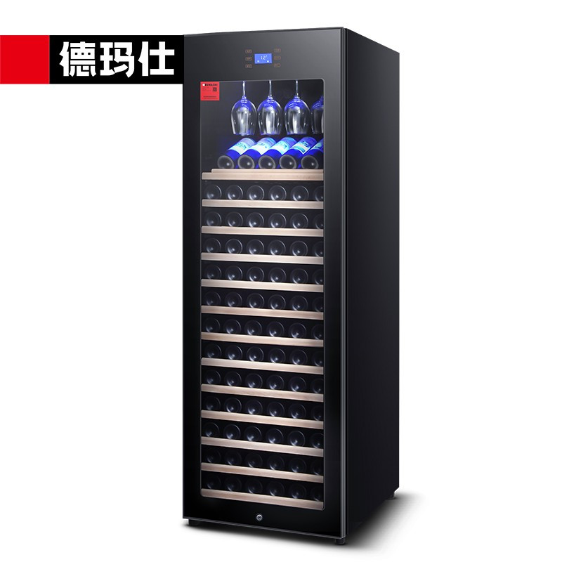 德玛仕(DEMASHI)红酒柜 小型家用电子智能红酒雪茄一冰吧展示柜 高端恒温酒柜-可放120瓶支装[带锁]