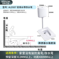 箭牌ARROW卫浴 前排水陶瓷水箱套装蹲厕便池防臭蹲便器ALD507蹲便器水箱整套官方正品家用卫生间蹲坑式套装旗舰店同仓