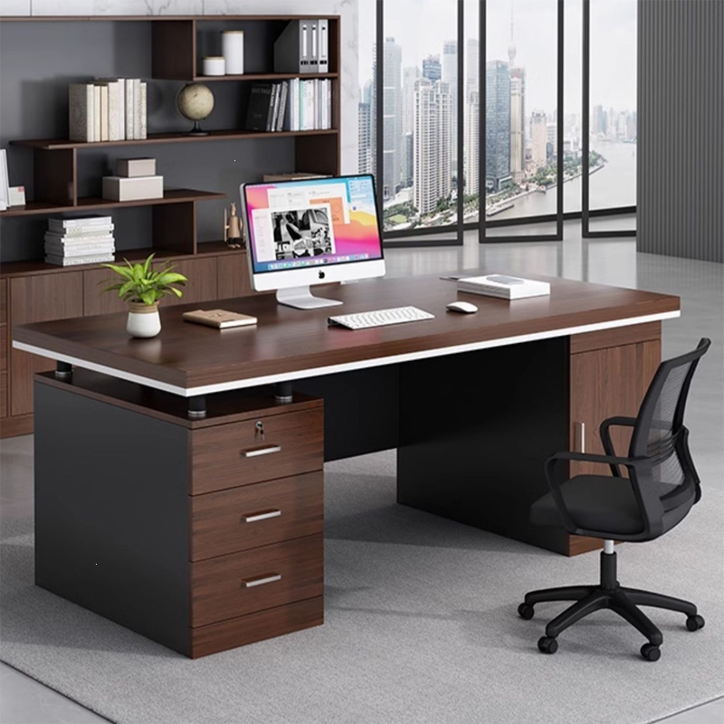 藤印象办公桌椅组合老板桌台式电脑桌家用简约办公室员工位职员桌子