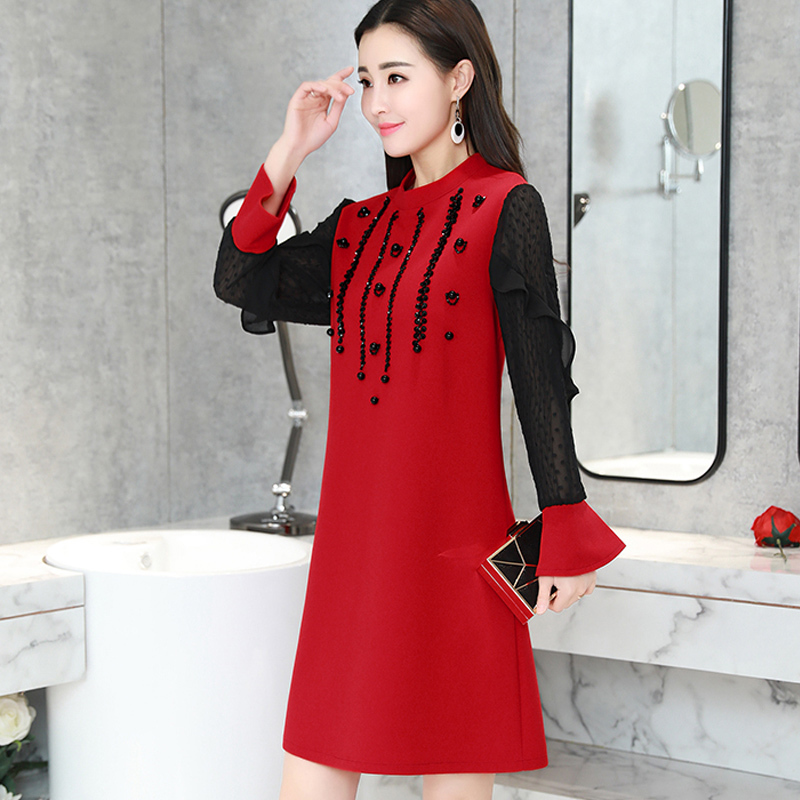 女装2018新款潮韩版欧货端庄大气欧美时尚回衣服品牌清仓连衣裙