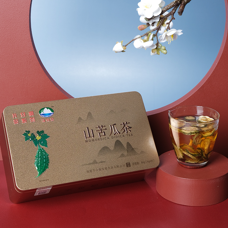 片仔癀茶叶 山苦瓜茶 夏季清凉茶叶 80g*2盒 礼盒装