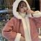 灯芯绒外套女2021新款冬季ulzzang羊羔毛古着仙女棉服加绒加厚潮衫伊格(shanyige)