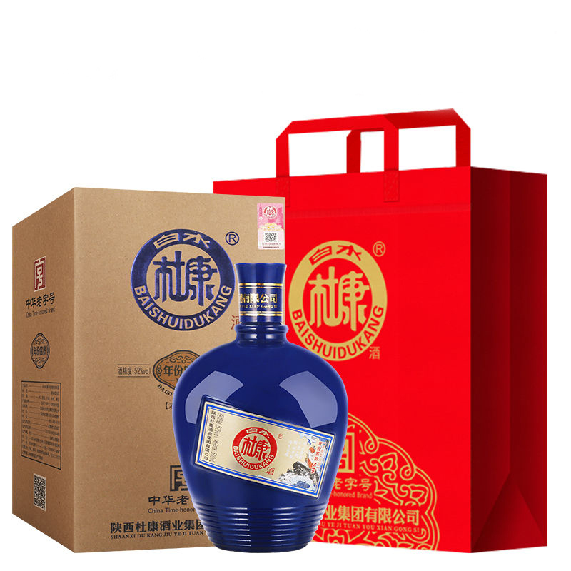 [6瓶整箱]白水杜康酒纯粮食正品礼盒白酒52度 c