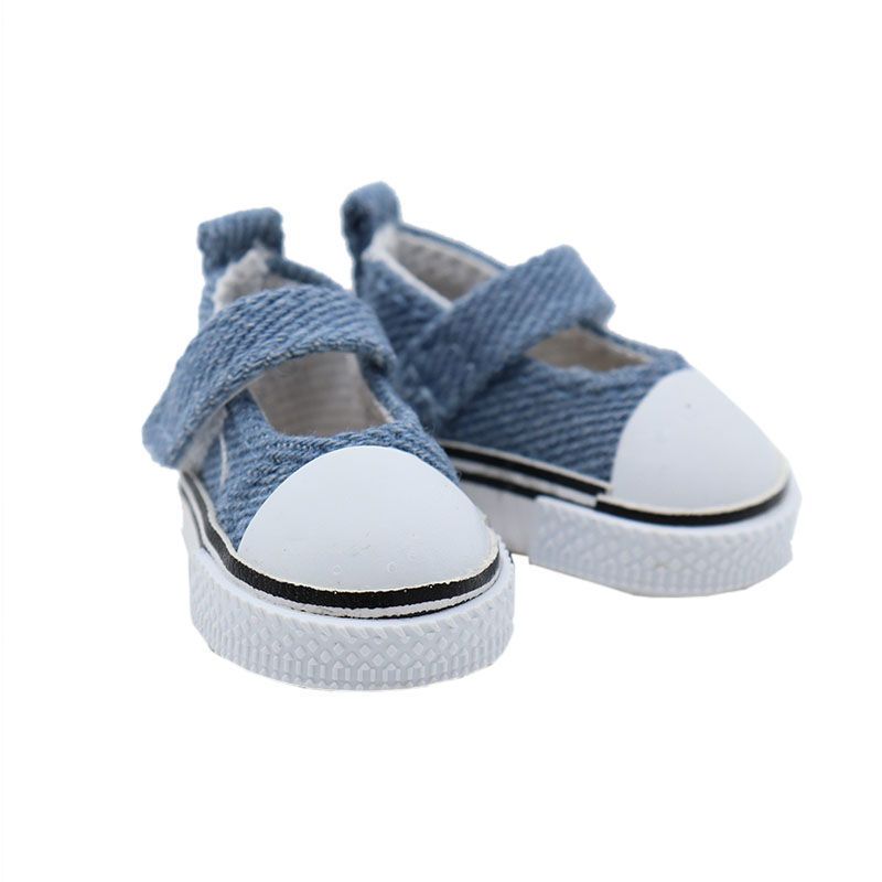 20厘米棉花娃娃帆布鞋exo娃娃鞋子6分bjd娃娃明星玩偶换装配件 白色