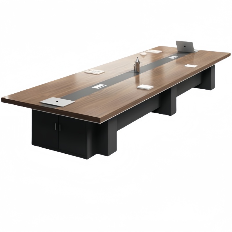 攸形办公会议桌8000*1800*750mm张高清大图