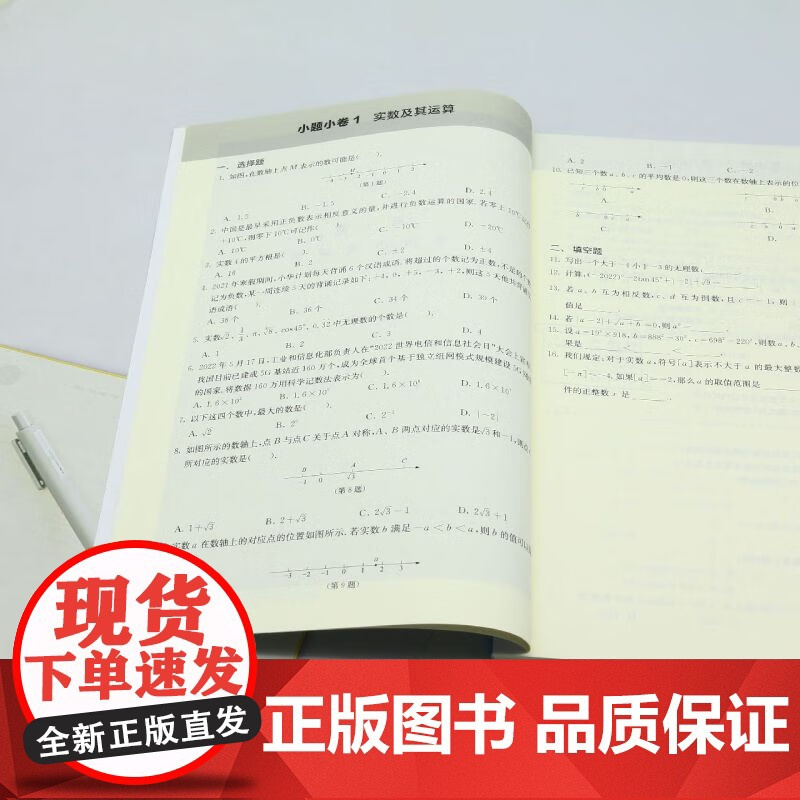 2024新版 百题大过关 中考数学小题小卷 华东师范大学出版社 中学教辅初中九年级同步训练习册初三毕业总复习辅导资料书