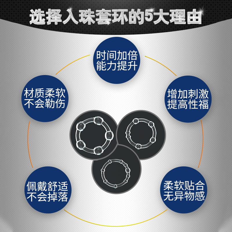 男用入珠高潮锁精环羊眼圈男士情趣用具成人防射套夫妻共用性用品