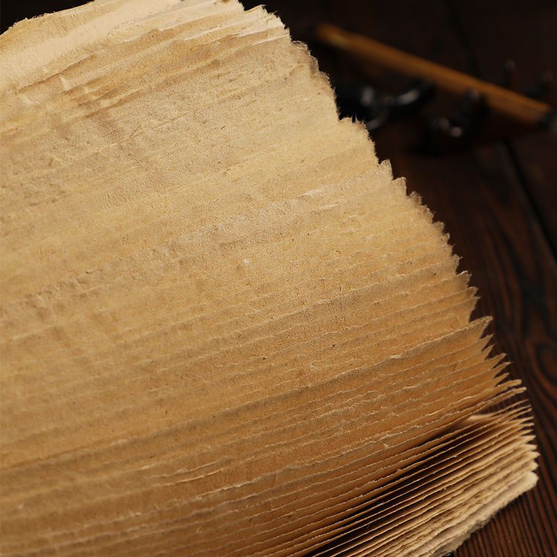 加厚手工毛边纸书法专用练字手工蝉翼毛边纸手工元书纸土纸