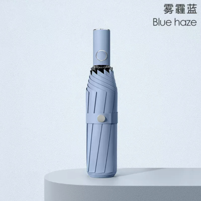 嘉创优品 全自动雨伞晴雨两用太阳伞 防晒防紫外线折叠加大抗风暴遮阳伞 雾霾蓝