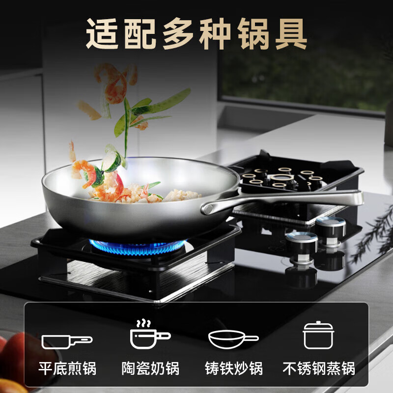 欧派燃气灶5.2kw猛火灶XZF101液化气 鸳鸯九腔-双灶定时液化气高清大图