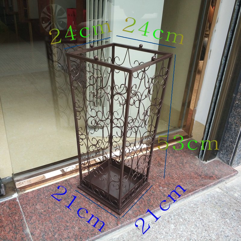 家用雨伞架铁艺创意办公雨伞桶放挂折叠雨伞收纳桶酒店生活日用创意家居栗色古铜色