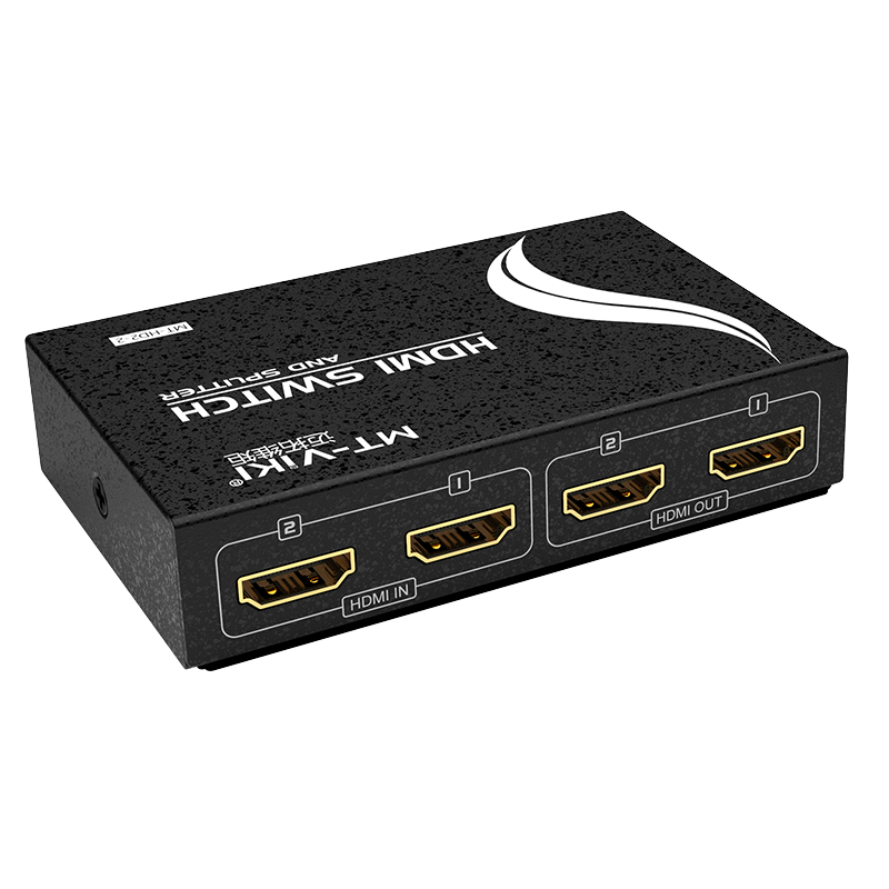 迈拓维矩(MT-VIKI) HD2-2 HDMI2进2出切换分配器高清电脑音视频显示器 黑色