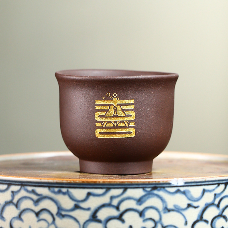 萬春和 五福杯 紫砂茶杯套装 90ml 家用泡茶杯高清大图