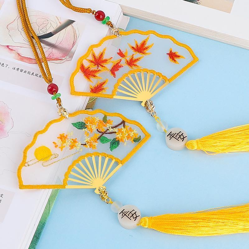 玉树芝兰【含挂绳+绣绷+材料包】 平安符刺绣diy手工自绣初学者材料包古风书签苏绣平安福车挂绣品