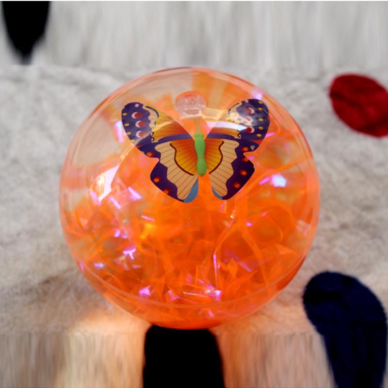 儿童15cm益智玩具闪光球水晶发光球透明水晶球彩色跳跳球弹力水球65cm
