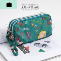 手包女小包手拿零钱包三层拉链手拿包手抓包小钱袋可放手机带钱包NEWLAKE 绿色绿色美人鱼-大