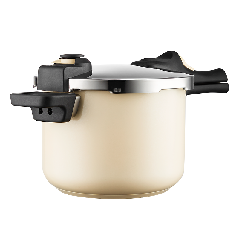 炊大皇 304不锈钢加厚高压锅 明火燃气灶100KPa防爆安全 双味可调节压力锅6L YL06SW