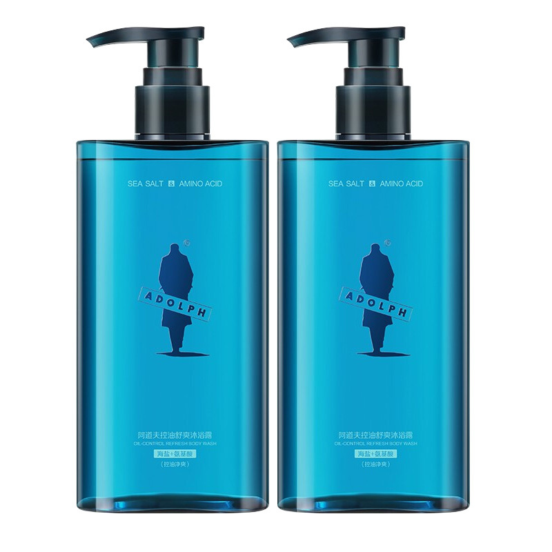 阿道夫控油舒爽男士沐浴露380ml2海盐氨基酸控油沐浴乳净爽沐浴液