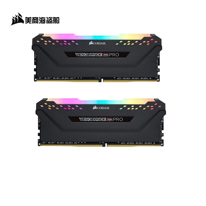 美商 海盗船(USCORSAIR) 64GB(16G×4连号)DDR4 3600 台式机内存条复仇者RGB PRO灯条高清大图