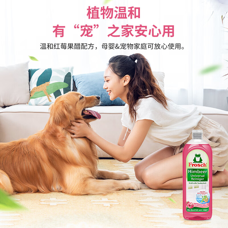 Frosch 地板瓷砖地砖清洁剂 红莓果醋多用途清洁剂750ml 德国原装进口高清大图