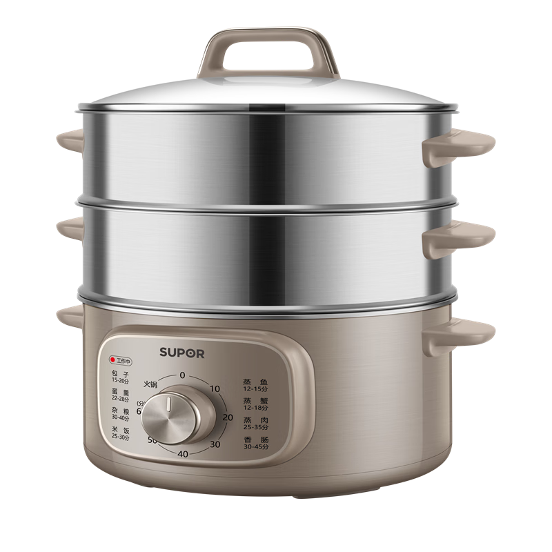 苏泊尔(SUPOR)ZN26YK85电蒸锅 300*326*387mm(单位:台)香槟金