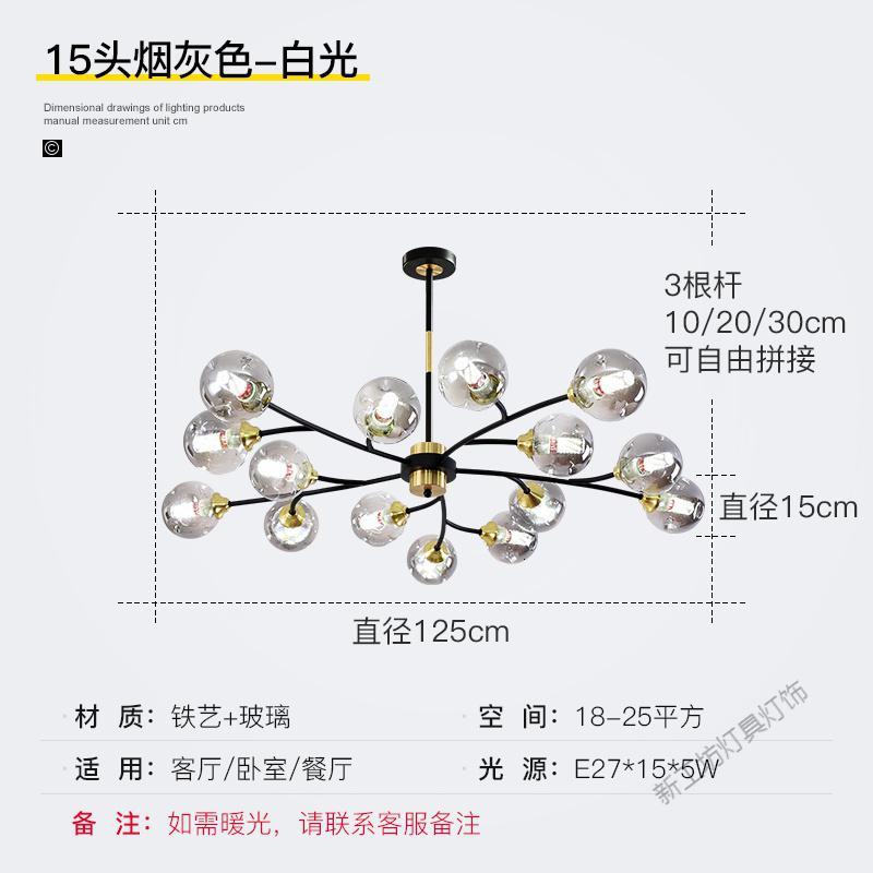 苏宁放心购 客厅吊灯北欧风格灯具现代简约大气2020年新款餐厅轻奢吊灯客厅灯