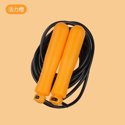 强力(QIANGLI) 跳绳健身减肥运动专用女专业燃脂负重重力款成人绳子 活力橙【2.8m】