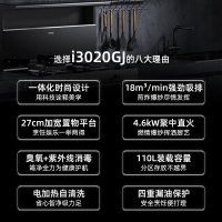华帝(VATTI)集成灶消毒柜款 二星级消毒标准 储物柜油烟机燃气灶 18m³+4.6kW双大气灶 i3020GJ天然气