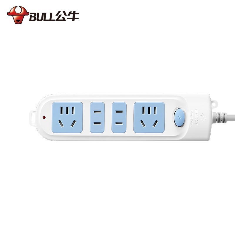 公牛(bull)GN-607全长1.8米四插位插座插排带线多功能家用拖接线板宿舍排插多孔位延长线插线板