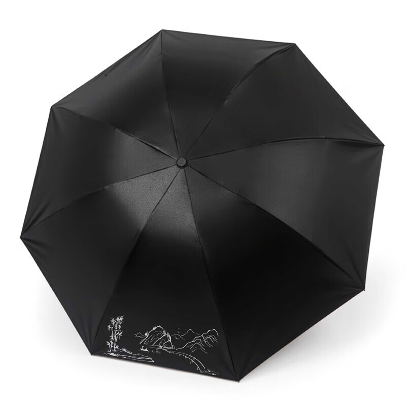天堂 34312E 三折 山水雨伞 混色(单位:把)高清大图
