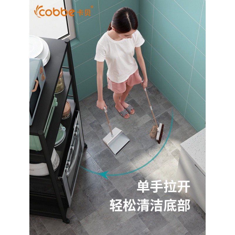 夹缝置物架厨房落地多层带滑轮微波炉烤箱架子放锅架阳台收纳30cm收纳层架 三维工匠高清大图