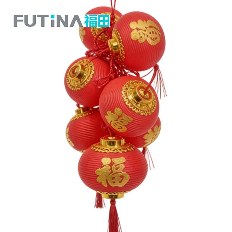 福田 条纹福字灯笼彩灯串灯 6米15灯 条高清大图