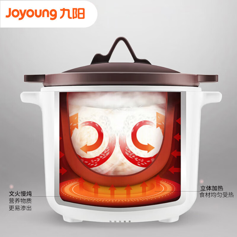九阳(Joyoung) DGD2066AM 电炖锅 燕窝电炖盅 隔水柔炖紫砂内胆 炖煮燕窝宝宝煮粥煲汤锅高清大图