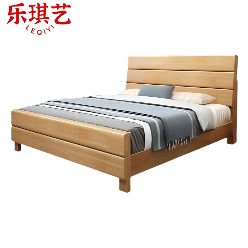 乐琪艺 实木单人床 1.2米 张高清大图