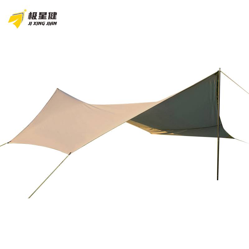 极星健 帐篷 天幕 4.4*4.4m蝶型银胶 套高清大图