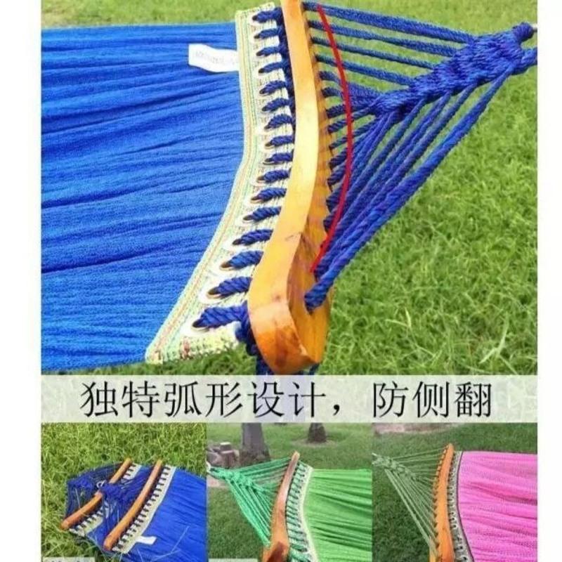 军绿色绿色专用吊床 支架折叠吊床家用旅游休闲绿色网床室内外秋千吊床越南加厚