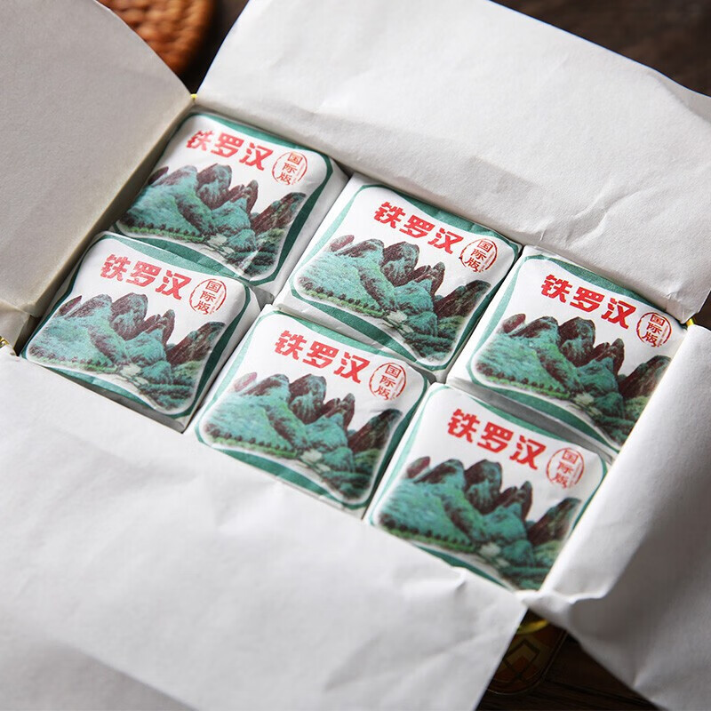中茶牌茶叶 海堤乌龙茶 2020年铁罗汉国际版八年陈茶足火一级岩茶 单盒装 60克