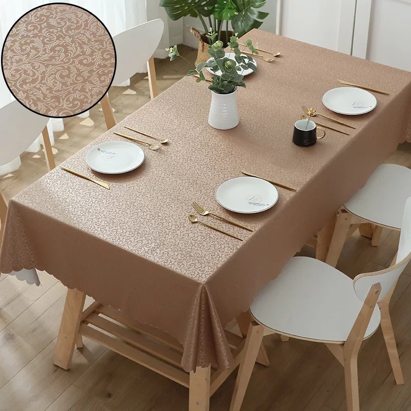 防水防油桌布 餐桌桌布 (适用餐桌尺寸140*70cm) 桌布120*170cm高清大图