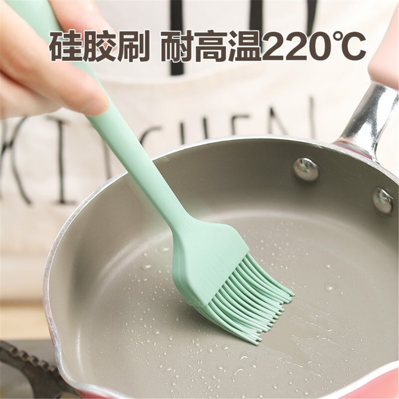 芳草地1G1125油刷子厨房烙饼油刷家用耐高温不掉毛硅胶烧烤烘焙食品食用小刷子.高清大图