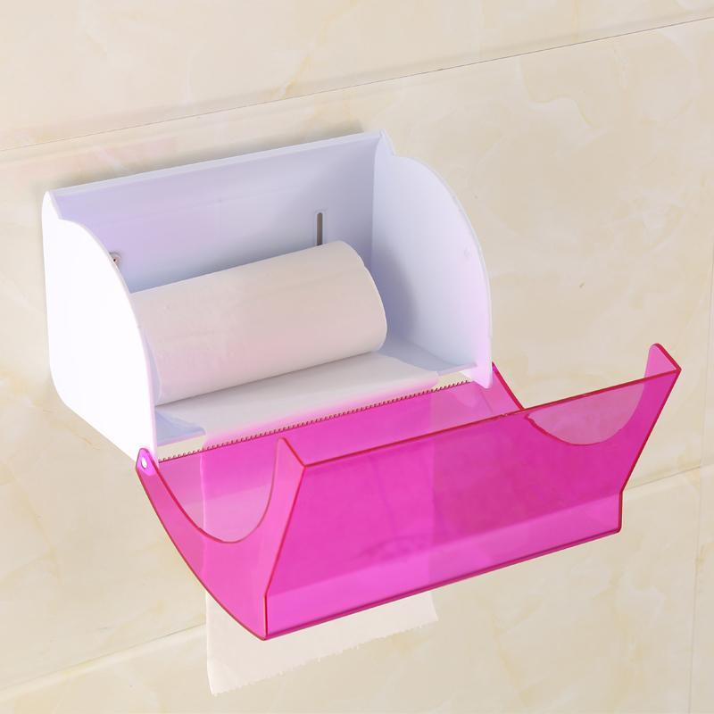 厕纸盒卫生间纸巾盒厕所卷纸架长卫生纸置物架洗手间抽纸盒手纸盒红色