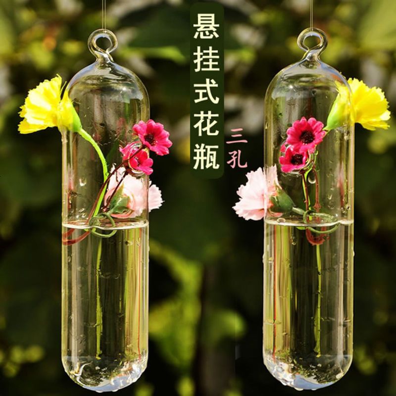 创意玻璃透明花瓶 可悬挂创意礼品水培器皿新奇特产品批HP102
