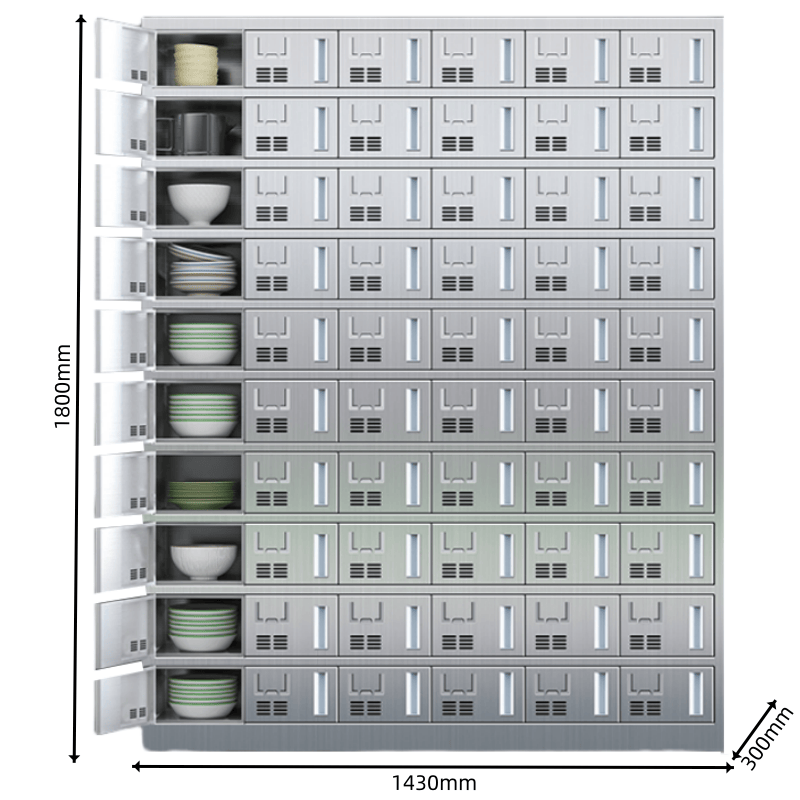 豫龙都不锈钢碗柜60门台高清大图