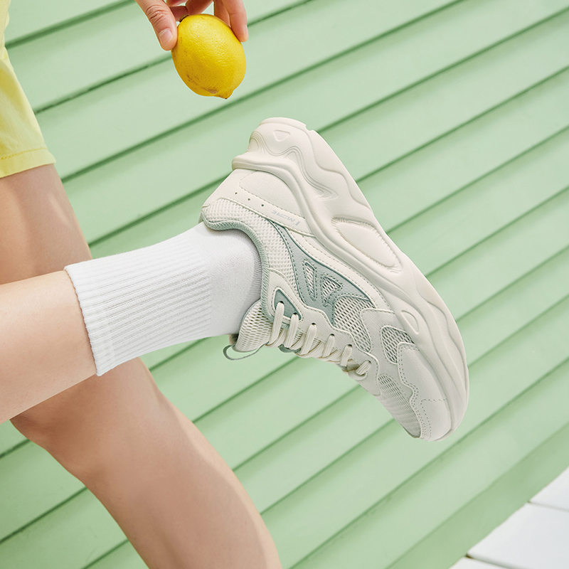 361°女鞋运动鞋新款网面透气老爹鞋鞋子轻便软底休闲鞋高清大图