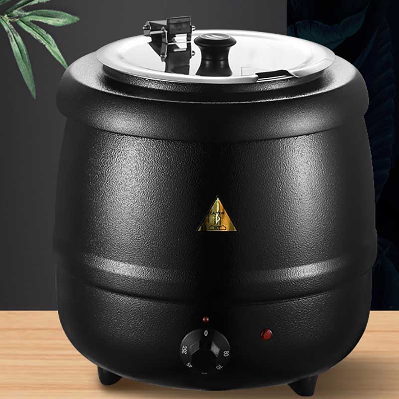 伟纳斯13升黑色鼓型电子暖汤煲(304内胆,双管盖)高清大图