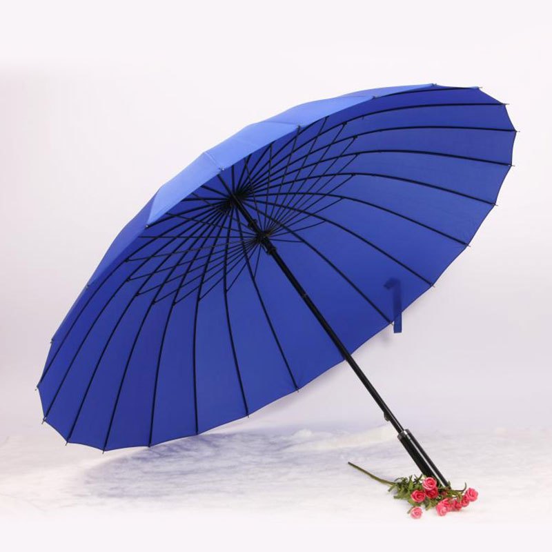 24骨个性彩虹雨伞男超大双人三人手动长柄伞户外伞加固放风大伞视频