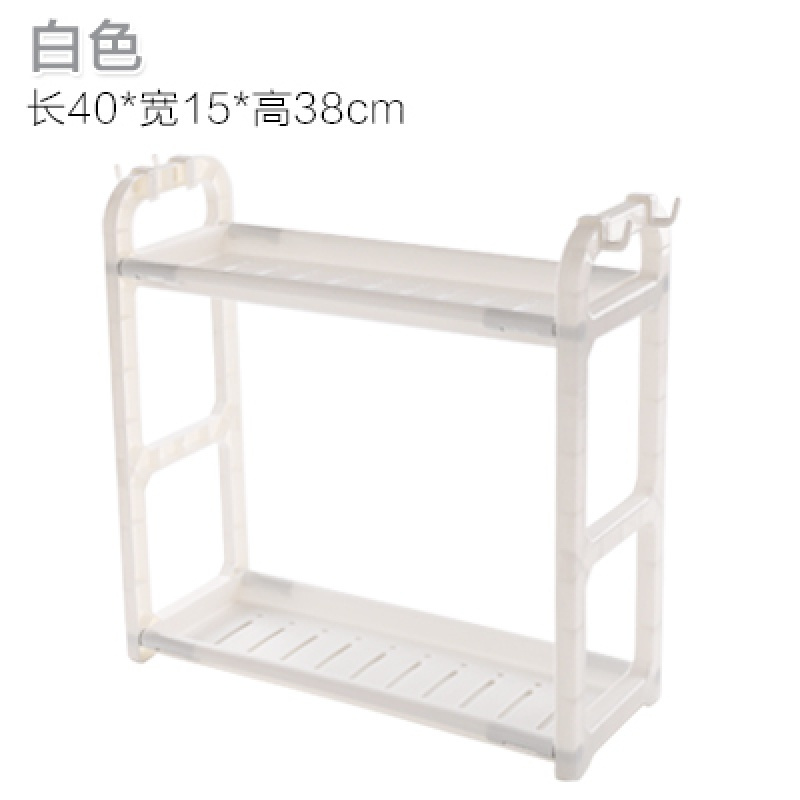 厨房料味置物架两层厨房用品收纳架储物架省空间落地厨具用品