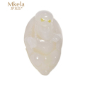 梦克拉Mkela 白玛瑙文玩把件 福 玛瑙挂件 玛瑙 摆件 男士 白玛瑙