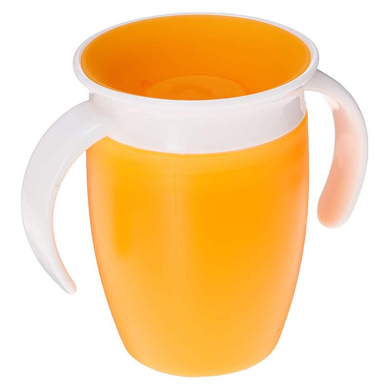 MUNCHKIN满趣健7盎士360度防漏洒带把手学饮杯高清大图