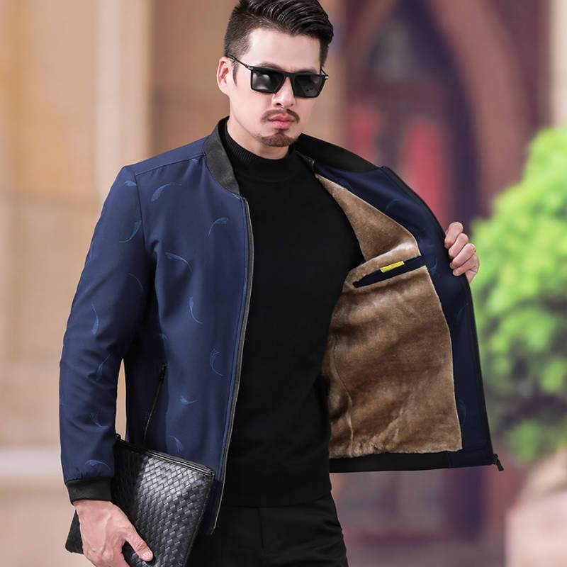 newlake男士外套夹克男外套春秋爸爸装夹克衫男外套中老年男装休闲